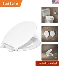 White Quiet-Close Round Toilet
